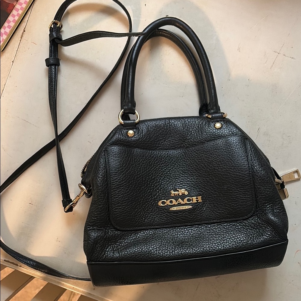 Coach Black Leather Handbag
